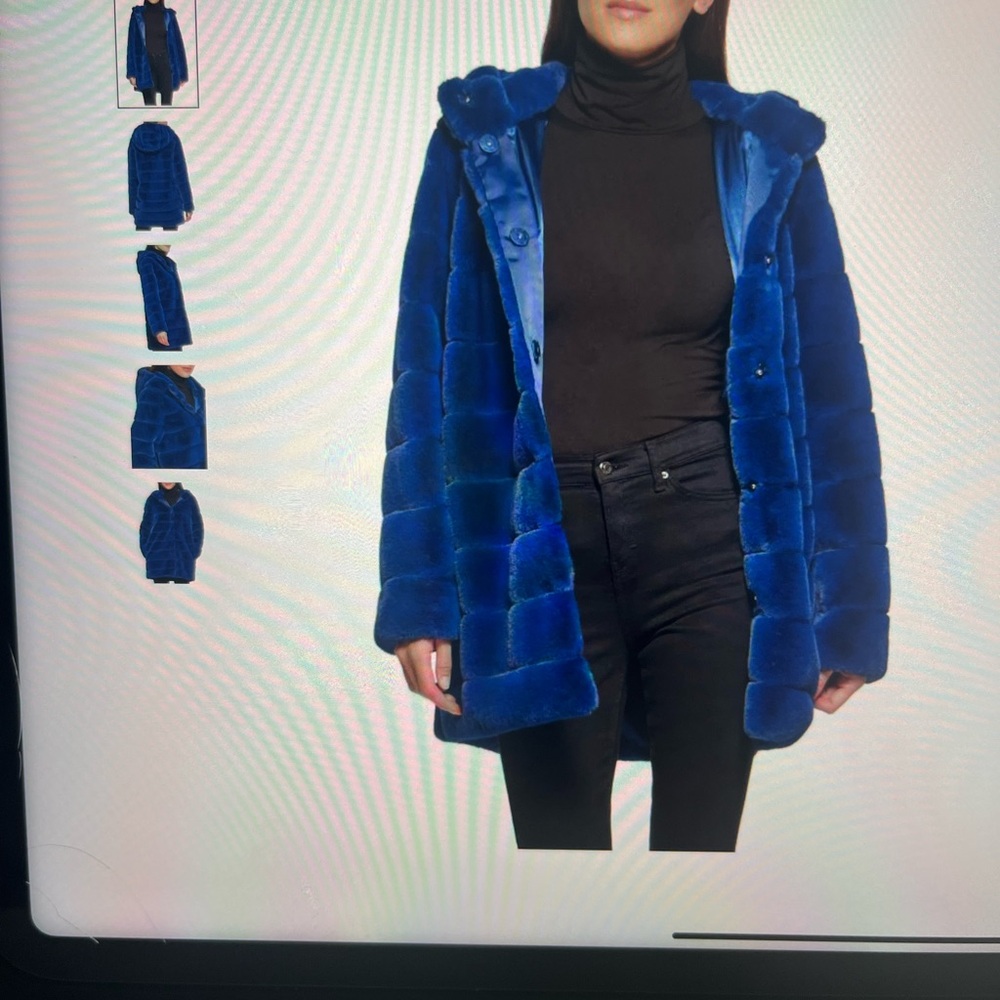 Kenneth Cole New York Royal Blue Teddy Jacket